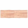 vidaXL bordplade 200x60x(2-4) cm naturlig kant behandlet tr&aelig; lysebrun