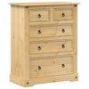 vidaXL kommode Corona 92x48x114 cm massivt fyrretr&aelig;