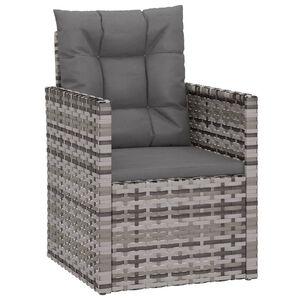 vidaXL havestol med hynder polyrattan gr&aring;
