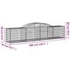 vidaXL buede gabionkurve 17 stk. 300x50x60/80 cm galvaniseret jern