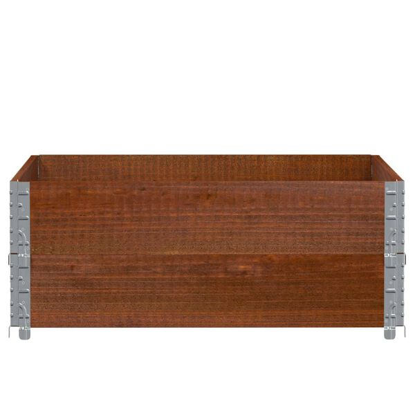 vidaXL plantekasse 100x100 cm massivt fyrretr&aelig; brun