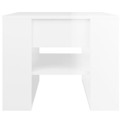 vidaXL sofabord 55,5x55x45 cm konstrueret træ hvid højglans