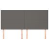 vidaXL sengegavl gr&aring; 160x5x118/128 cm kunstl&aelig;der