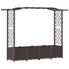vidaXL H&aelig;vet Bed med Trellis og Tag Brun 204 x 40 x 138 cm PP