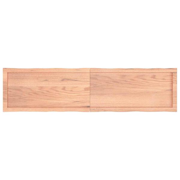 vidaXL bordplade 160x40x(2-4) cm naturlig kant behandlet tr&aelig; lysebrun