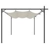 vidaXL pergola med sammenrulleligt tag 395x292x230 cm cremefarvet