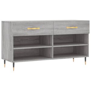 vidaXL skob&aelig;nk 102x35x55 cm konstrueret tr&aelig; gr&aring; sonoma-eg