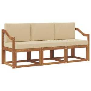 vidaXL Udend&oslash;rs sofagruppe 3 stk. Naturlig og Beige