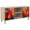 vidaXL TV-skab HEESCH 102 x 33 x 50 cm Sonoma-eg Konstrueret tr&aelig;