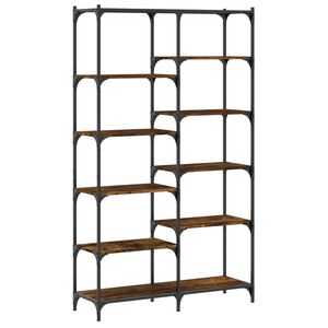 vidaXL bogreol 100x32x170 cm konstrueret tr&aelig; og jern r&oslash;get egetr&aelig;