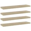 vidaXL boghylder 4 stk. 40x10x1,5 cm konstrueret tr&aelig; sonoma-eg