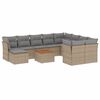 vidaXL sofas&aelig;t til haven 11 dele med hynder polyrattan beige