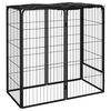 vidaXL hundeg&aring;rd 50x100 cm 6 paneler pulverlakeret st&aring;l sort