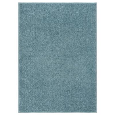vidaXL gulvtæppe 240x340 cm kort luv blå