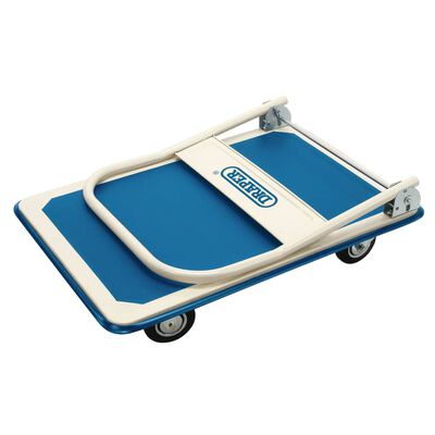 Draper Tools platformsvogn med foldbart håndtag 90x60x85 cm blå hvid