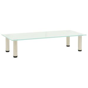 vidaXL tv-bord 80x35x17 cm h&aelig;rdet glas matteret