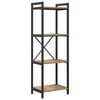 vidaXL Bogreol 40 x 30 x 119 cm Konstrueret tr&aelig; Artisan Egetr&aelig;