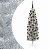 vidaXL Kunstigt slankt juletr&aelig; med julekugle 180 cm 300 LED'er