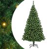 vidaXL Kunstigt juletr&aelig; med stativ Gr&oslash;n 180 cm PVC og St&aring;l og Plastik