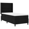 vidaXL LED Box Spring Bed med hovedg&aelig;rde Sort 90 x 200 cm Stof