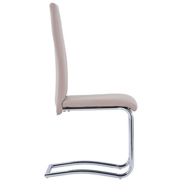 vidaXL spisebordsstole med cantilever 2 stk. kunstl&aelig;der cappuccino