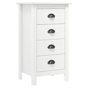 vidaXL sk&aelig;nk Hill 46x35x80 cm massivt fyrretr&aelig; hvid