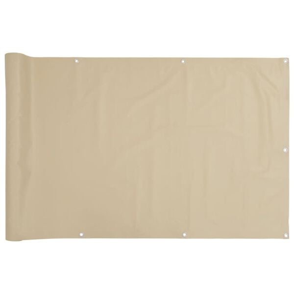 vidaXL balkonafsk&aelig;rmning Oxford-stof 90x600 cm beige