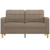 vidaXL 2-personers sofa 140 cm stof gr&aring;brun