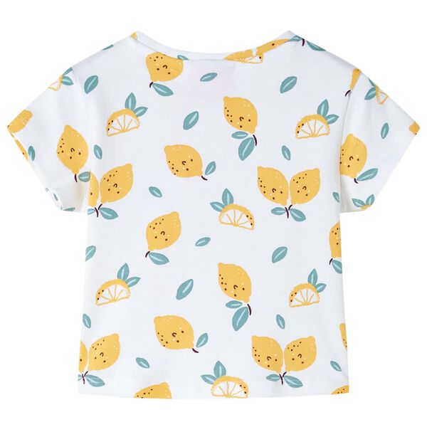 T-shirt til børn str. 140 bundet kant ecrufarvet