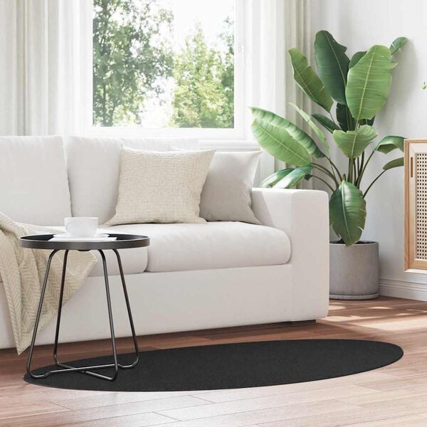 vidaXL Tæppe HUARTE Sort 80 x 150 cm Polyester