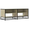 vidaXL tv-bord 120,5x40x46 cm konstrueret tr&aelig; og metal sonoma-eg