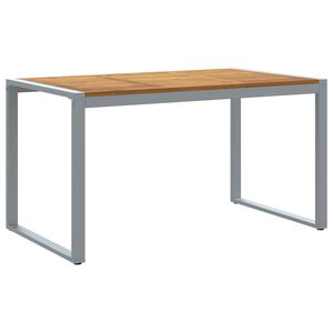 vidaXL havebord med U-formede ben 140x80x75 cm massivt akacietr&aelig;