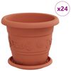 vidaXL Plantepotter 24 pcs Mursten R&oslash;d &Oslash; 26 x 21.5 cm Plastik