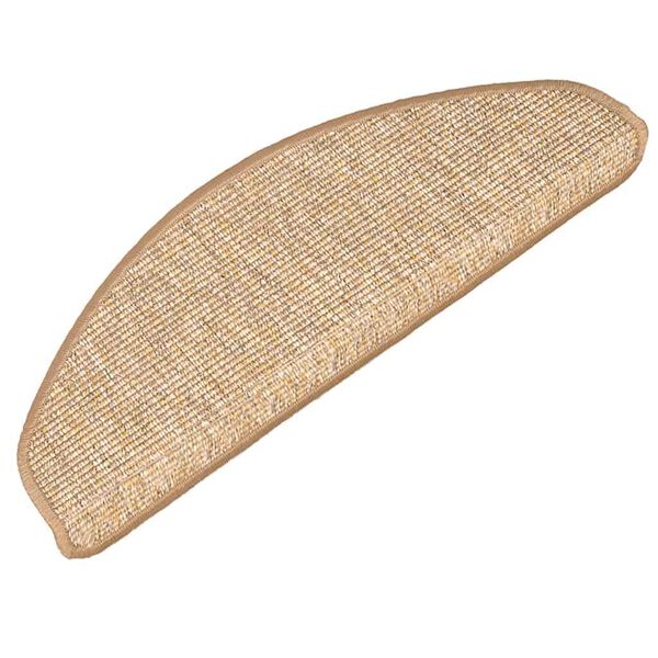 vidaXL trappem&aring;tter 15 stk. 65x21x4 cm lysebrune halvrunde store