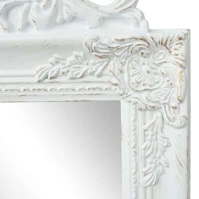 vidaXL fritstående spejl 160x40 cm barokstil hvid