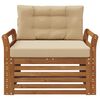 vidaXL Udend&oslash;rs sofagruppe Soli Akacietr&aelig; og polyester Naturfarvet
