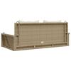vidaXL gyngebænk med hynder 119x56x48 cm polyrattan beige