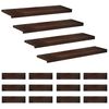 vidaXL Trappetrin 16 stk. 90 x 30 x 2 cm M&oslash;rk Brun Solid b&oslash;g