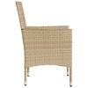 vidaXL havestole med hynder 2 stk. polyrattan beige