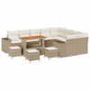 vidaXL Havesofa S&aelig;t 13 stk. 9-Antal s&aelig;der Beige og creme polyrattan