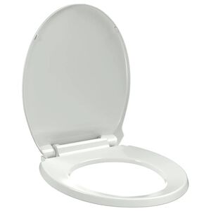 vidaXL soft close-toilets&aelig;de oval hvid