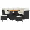 vidaXL Havesofa S&aelig;t 8 stk. Sort polyrattan
