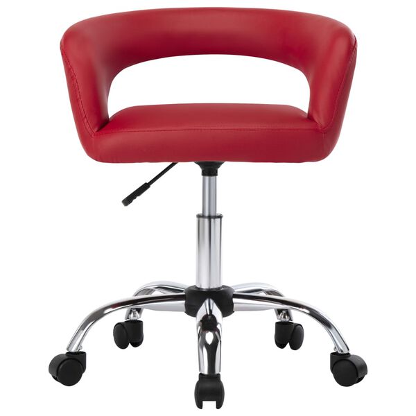 vidaXL spisebordsstole 2 stk. kunstl&aelig;der vinr&oslash;d