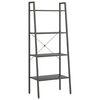 vidaXL stigereol med 4 hylder 56x35x140 cm sort