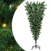 vidaXL Omvendt Kunstigt Forbelyst Juletr&aelig; med Kugles&aelig;t Gr&oslash;n 150 cm PVC