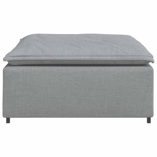 vidaXL modulær sofa fodskammel lysegrå 100x100x48 cm