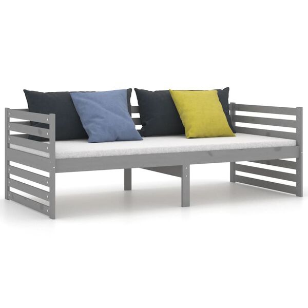 vidaXL daybed 90x200 cm massivt fyrretr&aelig; gr&aring;