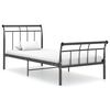 vidaXL sengestel 90x200 cm metal sort