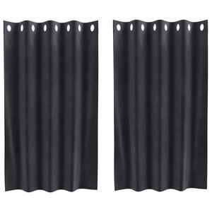 vidaXL M&oslash;rkl&aelig;gningsgardiner 2 stk. M&oslash;rkegr&aring; 140 x 140 cm Fl&oslash;jl
