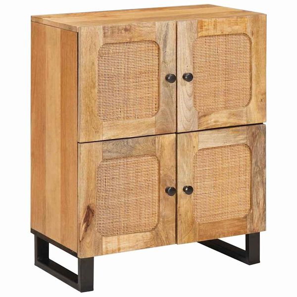 vidaXL Sideboard med d&oslash;r Brun 60 x 33,5 x 75 cm Massivt mangotr&aelig;